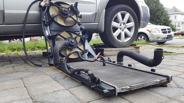 Installing new radiator